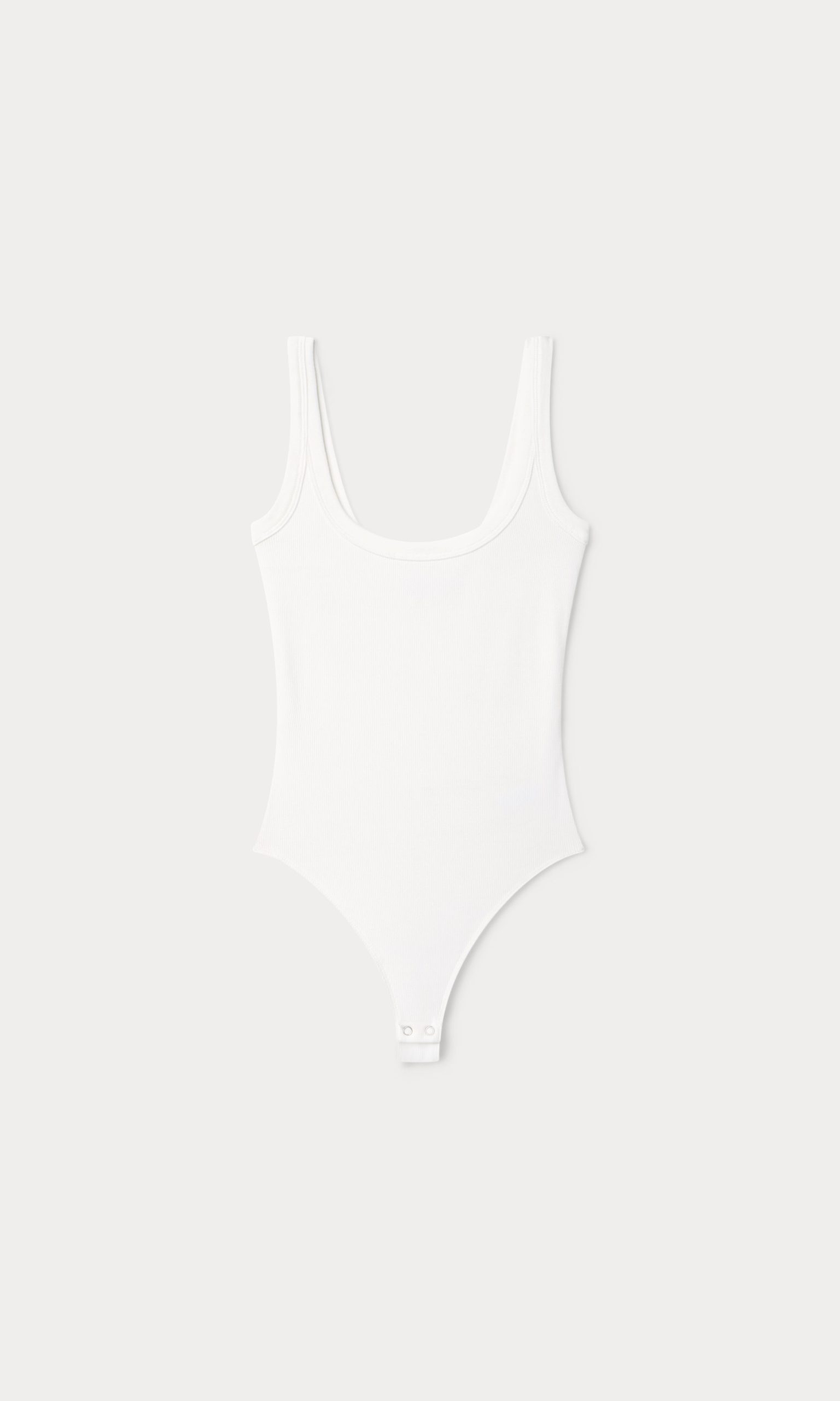 MODAL RIB TANK BODYSUIT | CHALK - Image 7