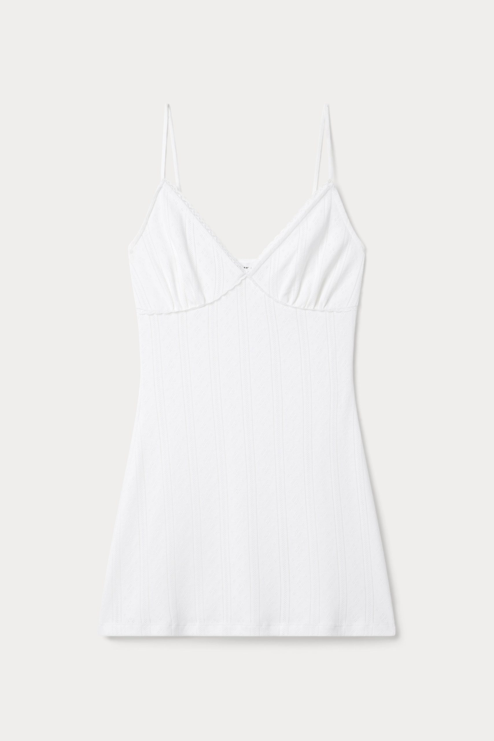 THE POINTELLE MINI DRESS | WHITE001 - Image 6