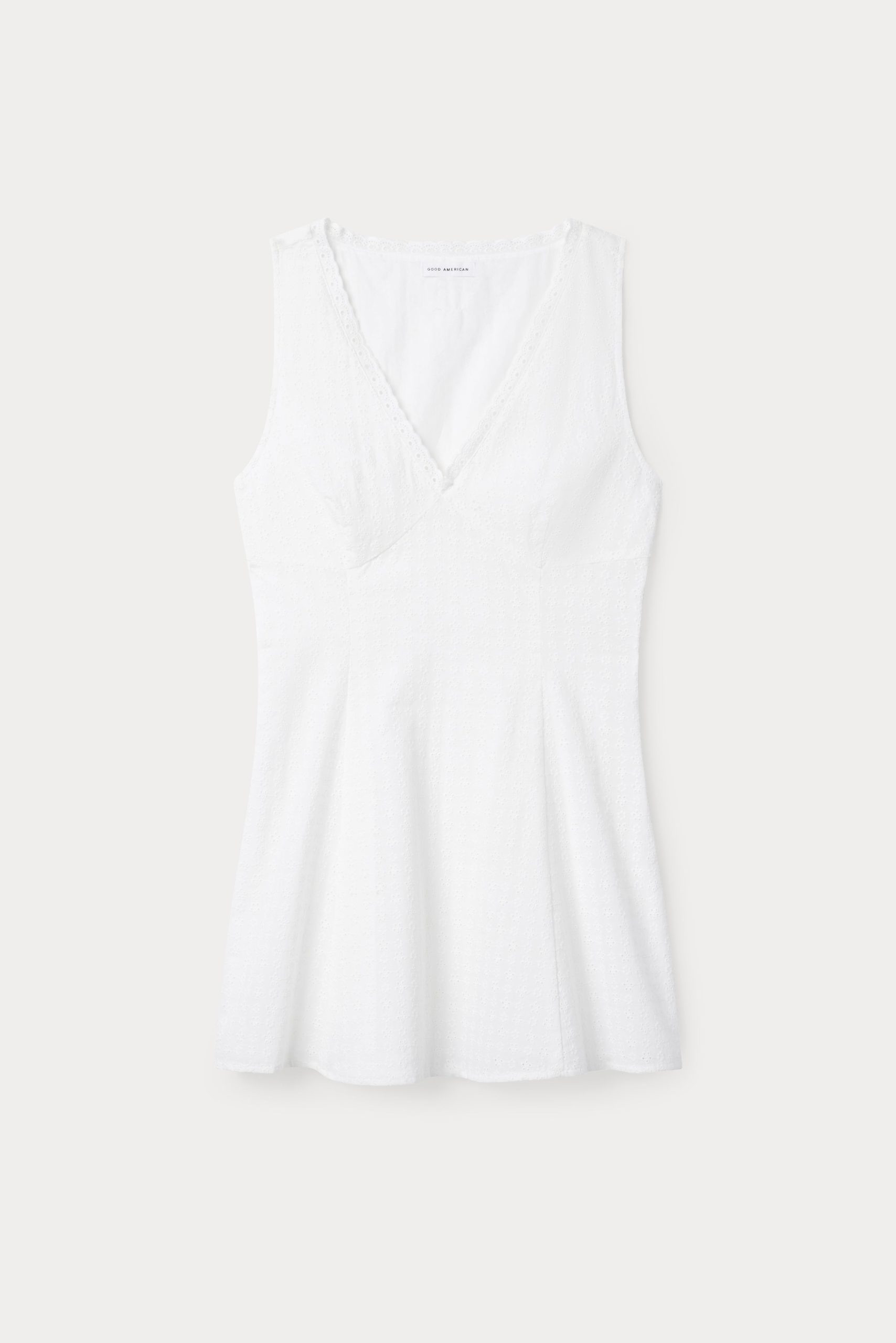 THE EYELET MINI DRESS | WHITE001 - Image 6