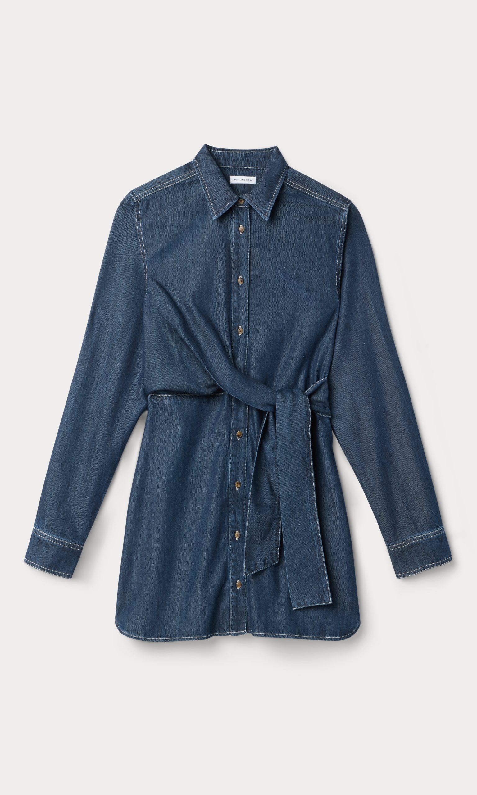 DENIM WRAP SHIRT DRESS | INDIGO1187 - Image 5