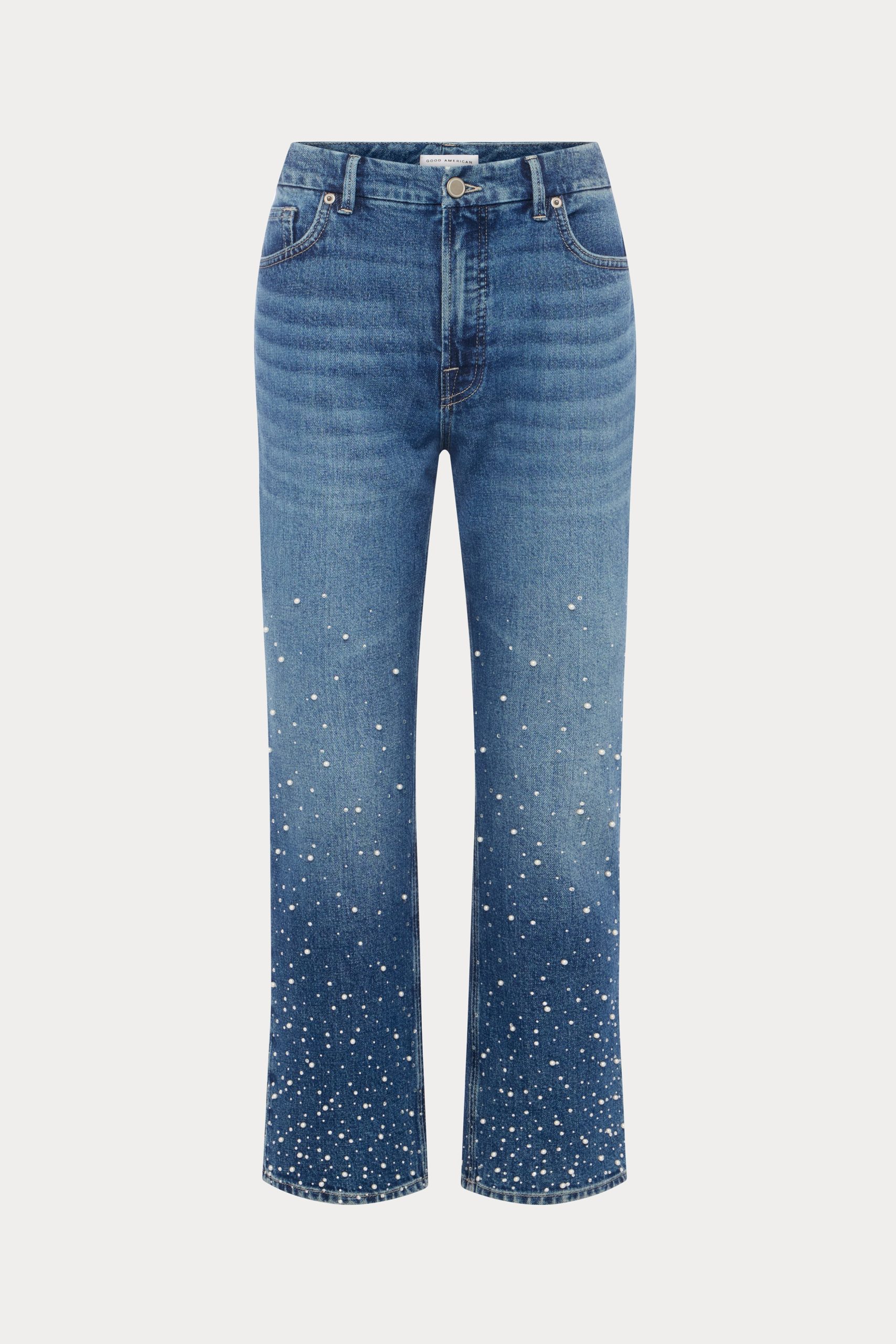 GOOD ICON STRAIGHT ANKLE PEARL JEANS | INDIGO1186 - Image 8