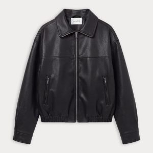 THE BETTER THAN LEATHER FUNNEL JACKET | BLACK001