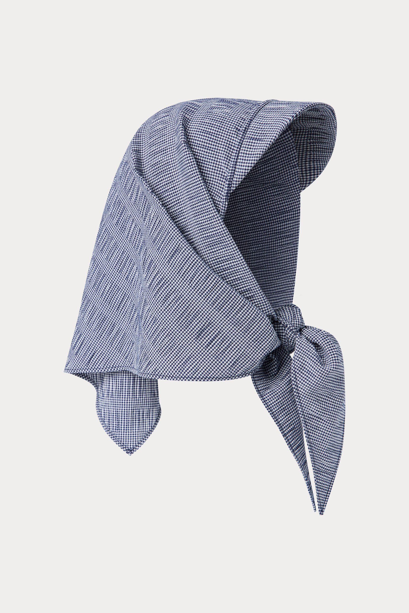 THE BANDANA HEAD SCARF | HORIZON GINGHAM SMALL - Image 4