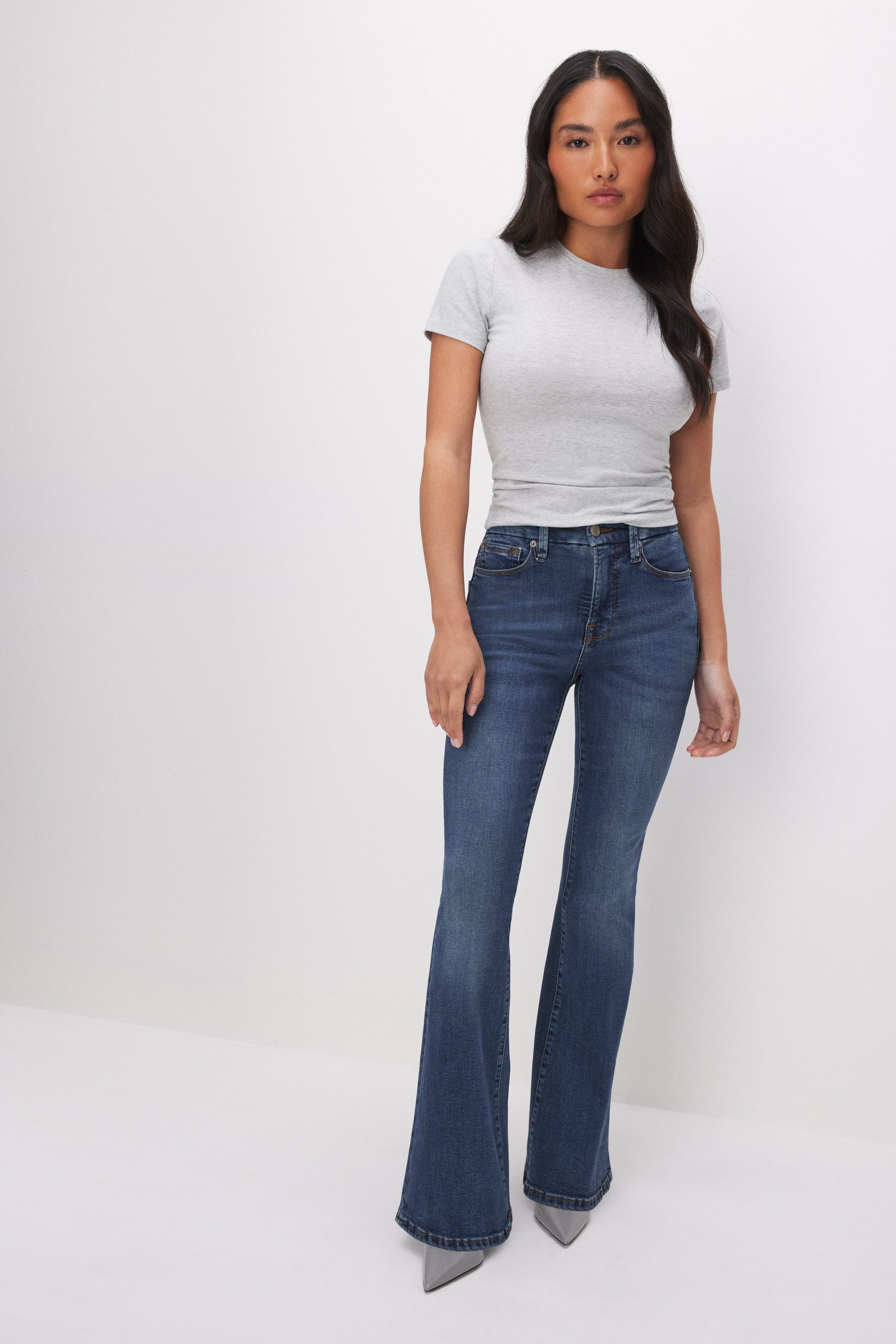 GOOD PETITE FLARE JEANS | BLUE004