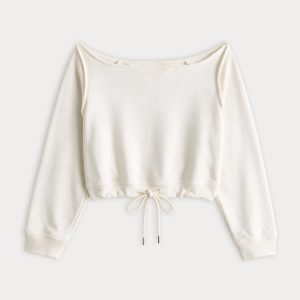 THE FRENCH TERRY TIE SWEATSHIRT | CHALK