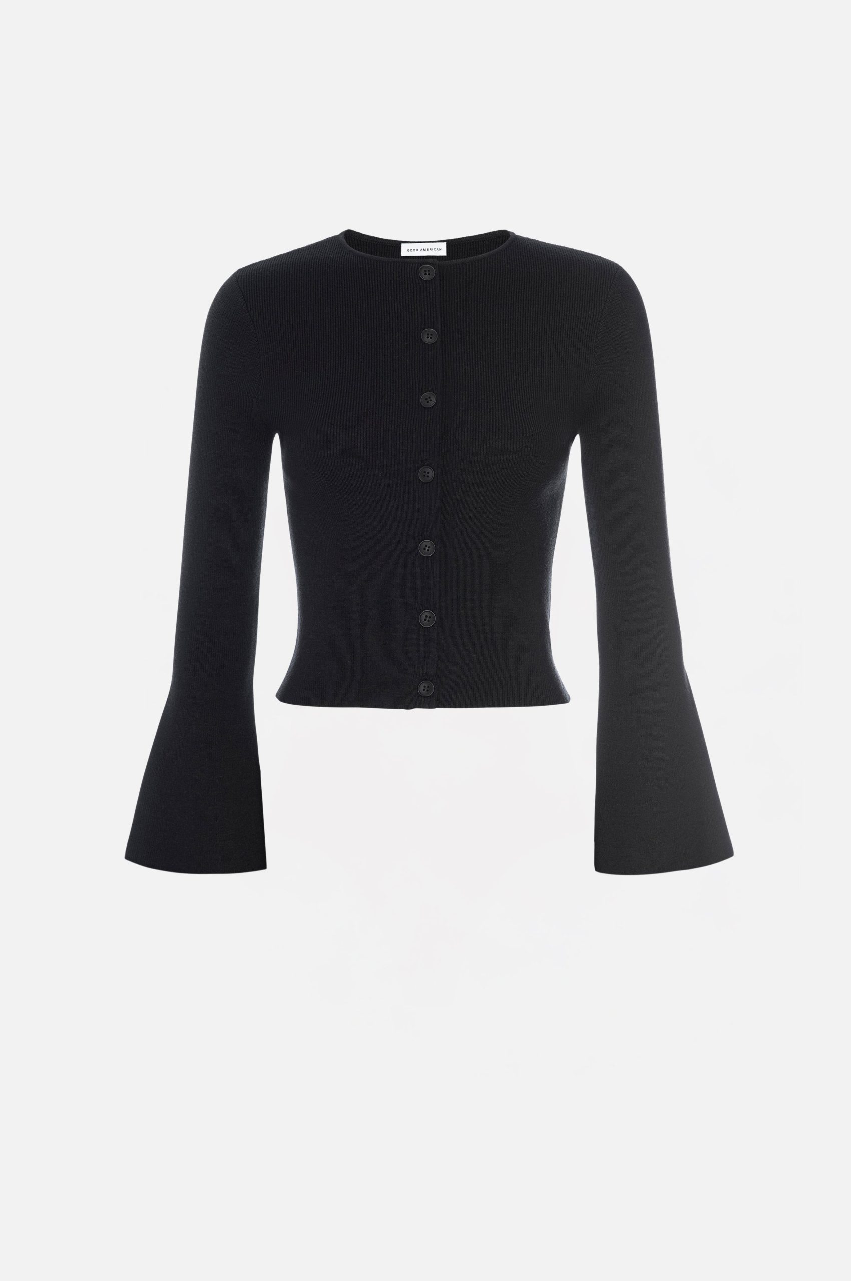 BELL SLEEVE KNIT CARDIGAN | BLACK001 - Image 5
