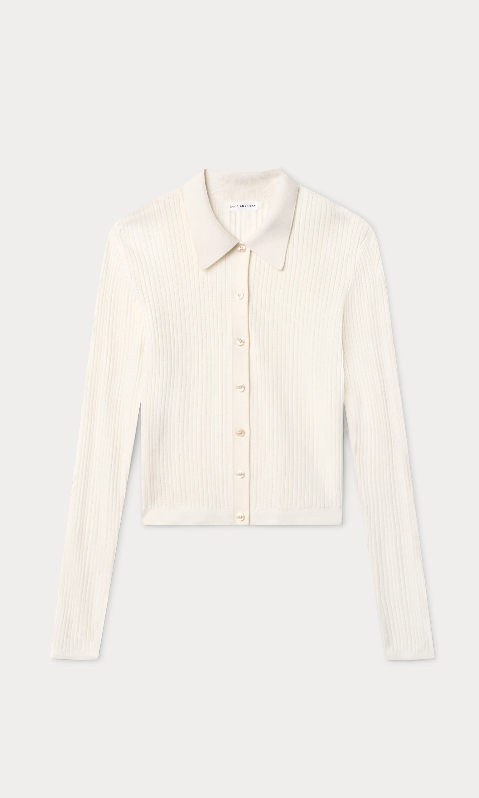 THE LADDER RIB CARDIGAN | CHALK - Image 6