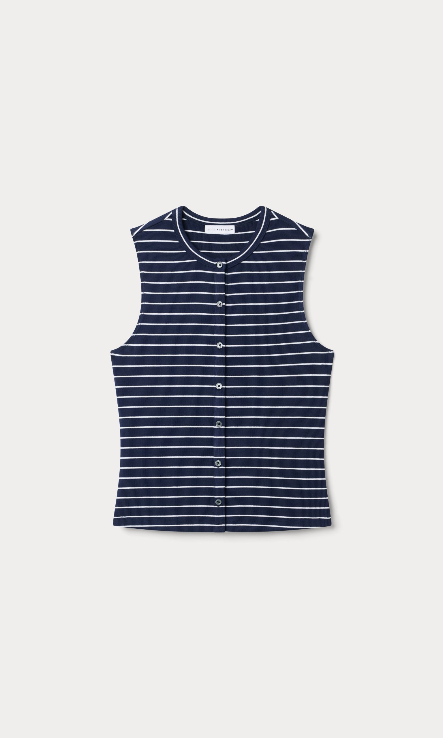 THE RIB SPLAY TOP | SIMPLE STRIPE HORIZON INK - Image 6