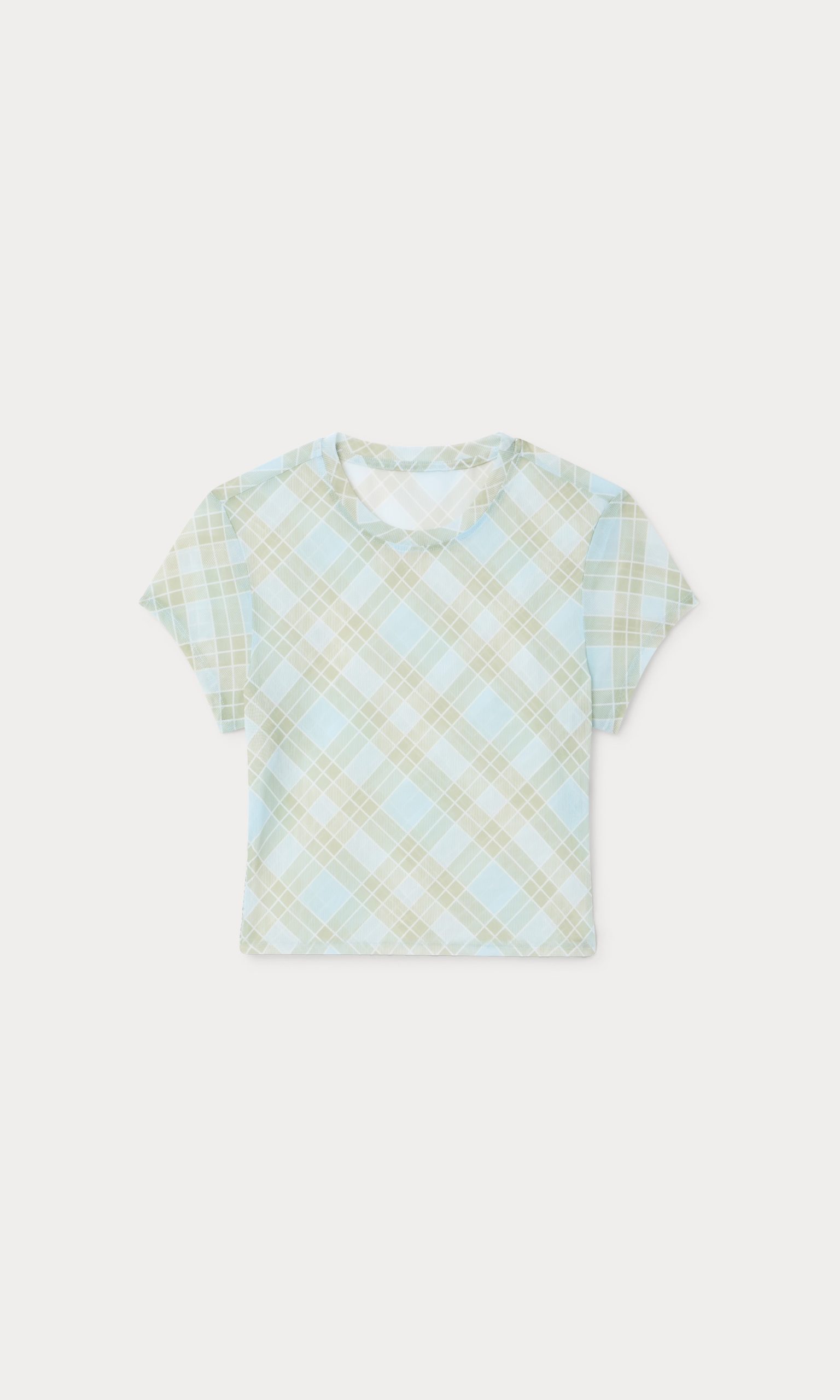 THE MESH BABY TEE | SUMMER PLAID HONEY - Image 6