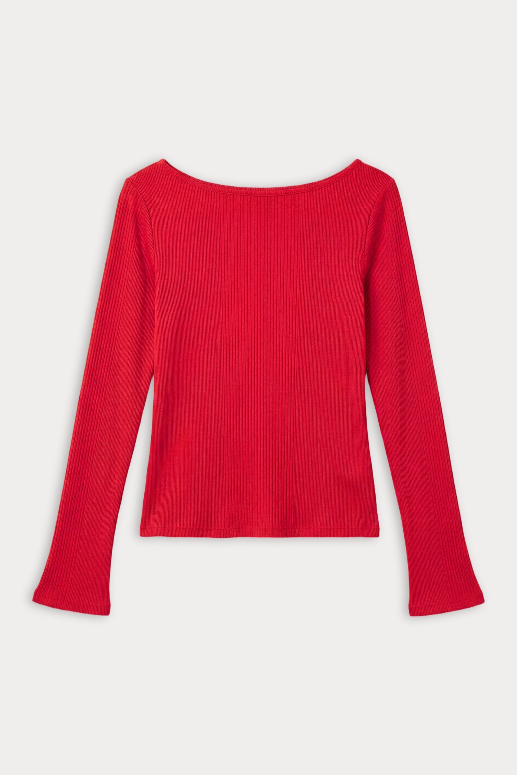 THE VARIEGATED RIB LONG SLEEVE TOP | CRIMSON ROSE - Image 6