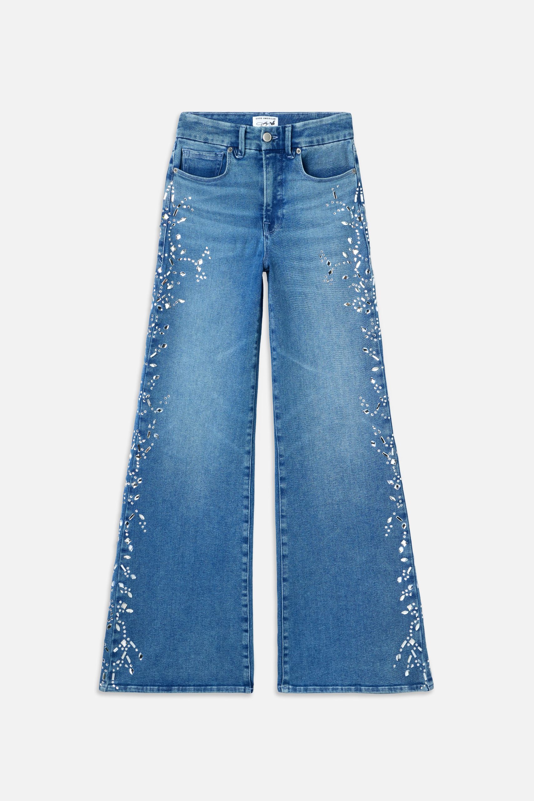 DOLLY JOLEANS CRYSTAL WIDE JEANS | INDIGO1089 - Image 7