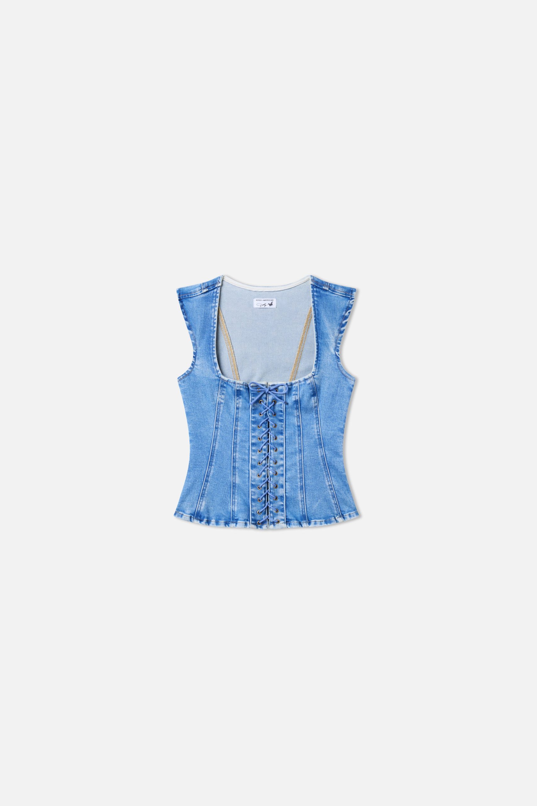 DOLLY LACE UP PEPLUM TOP | INDIGO1090 - Image 5