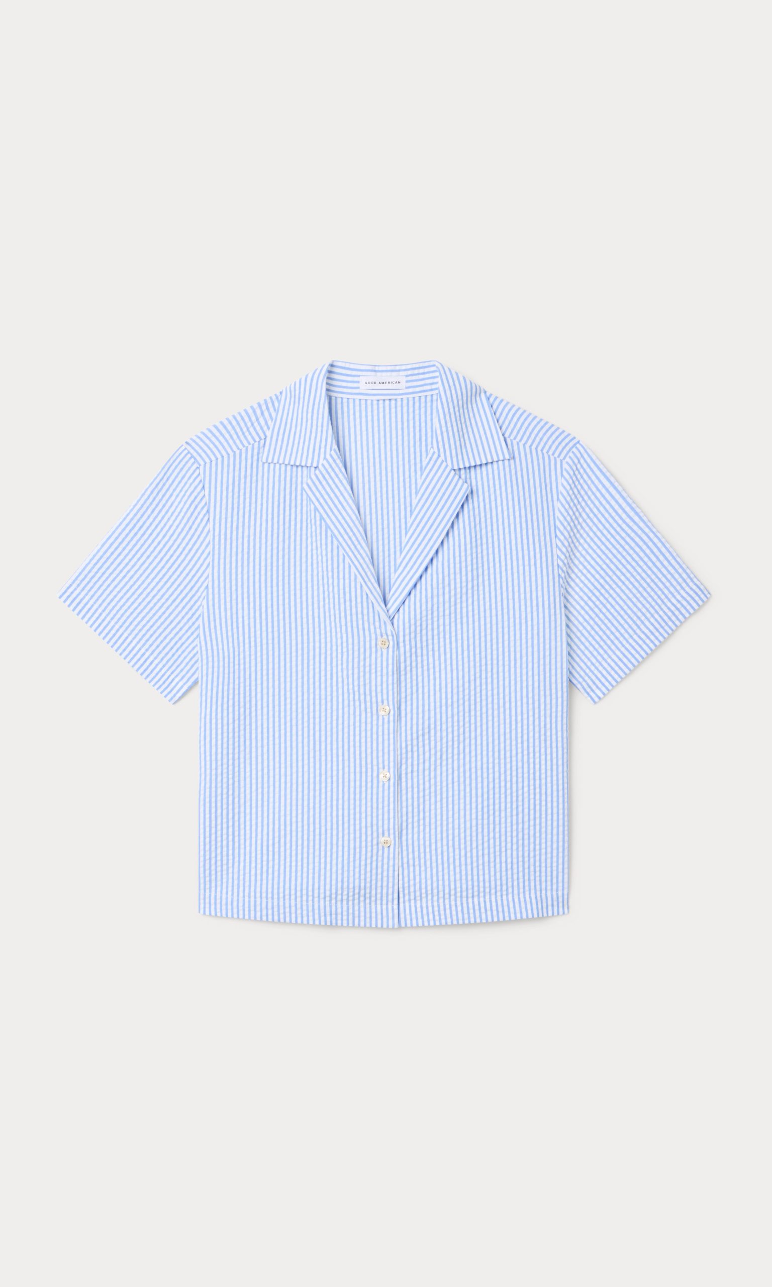 THE SEERSUCKER CAMP SHIRT | BLUE STRIPE - Image 6