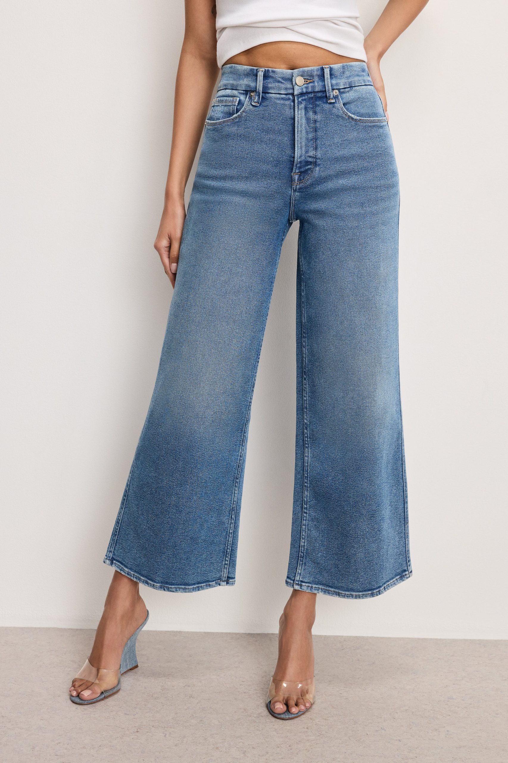 GOOD SKATE WIDE CROPPED JEANS | BLUE541