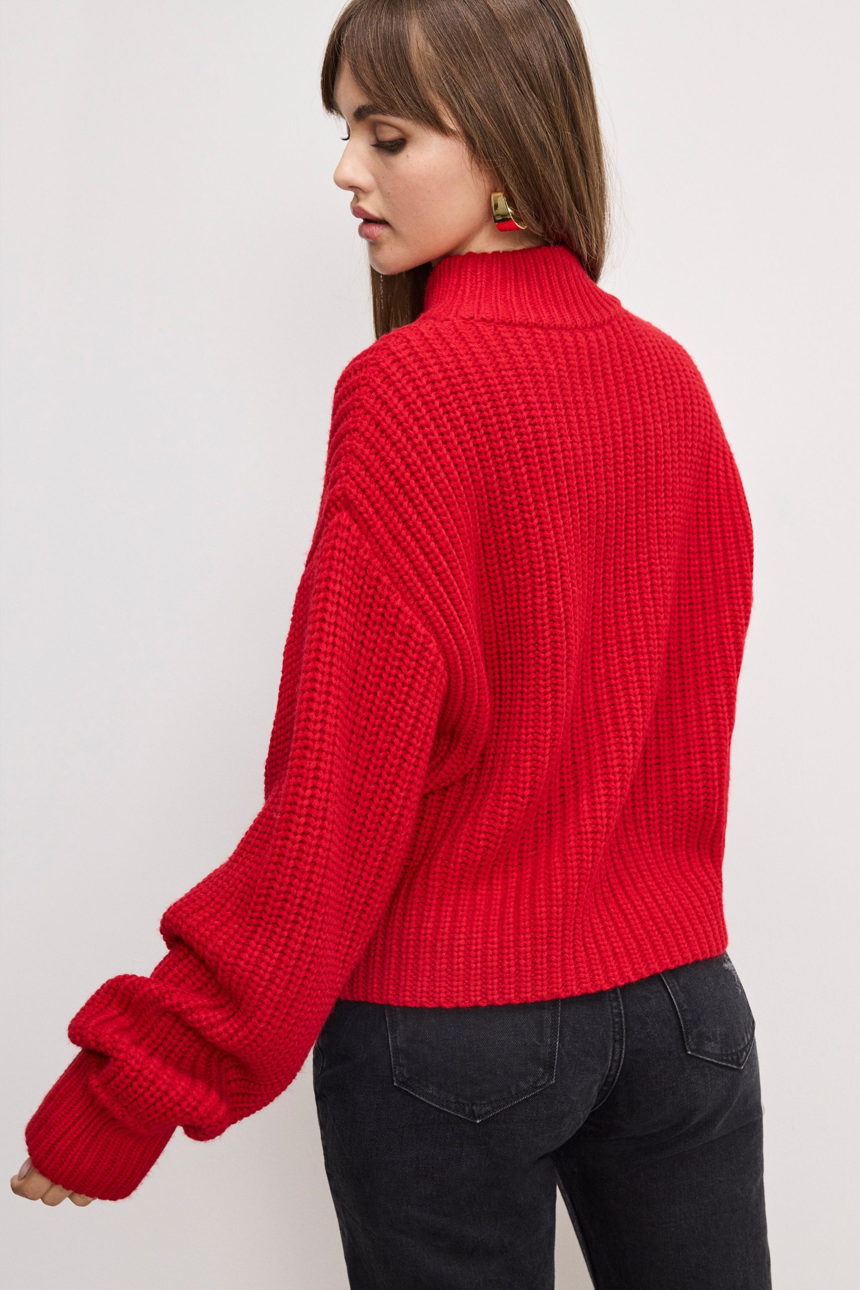 CHUNKY KNIT MOCK NECK SWEATER | CHILI001 - Image 3
