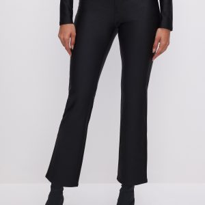 COMPRESSION SHINE STRAIGHT PANTS | BLACK001