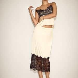 SATIN LACE CAMISOLE | ECRU003