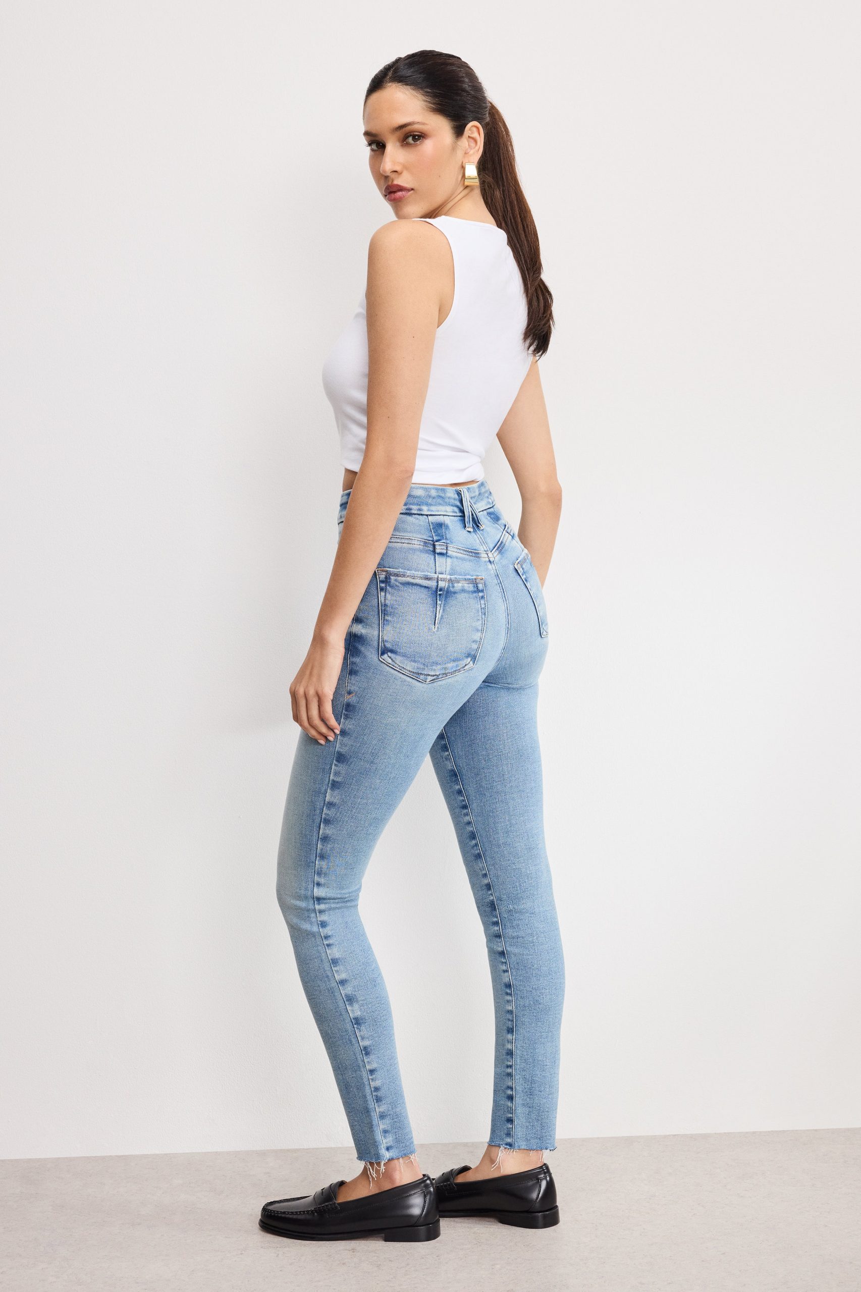 SOFT TECH GOOD LEGS SKINNY JEANS | INDIGO1076 - Image 3