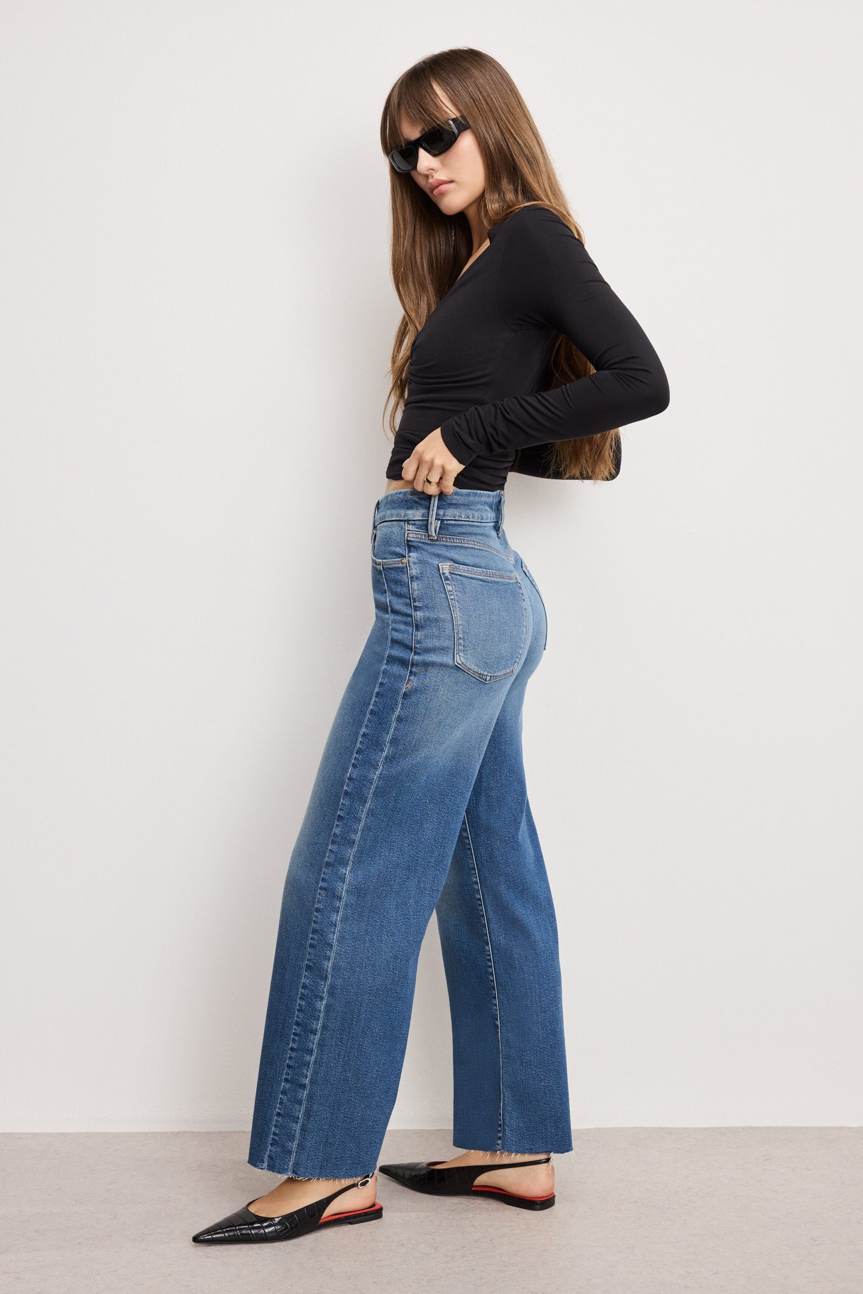 GOOD SKATE CROPPED WIDE JEANS | INDIGO1005 - Image 3