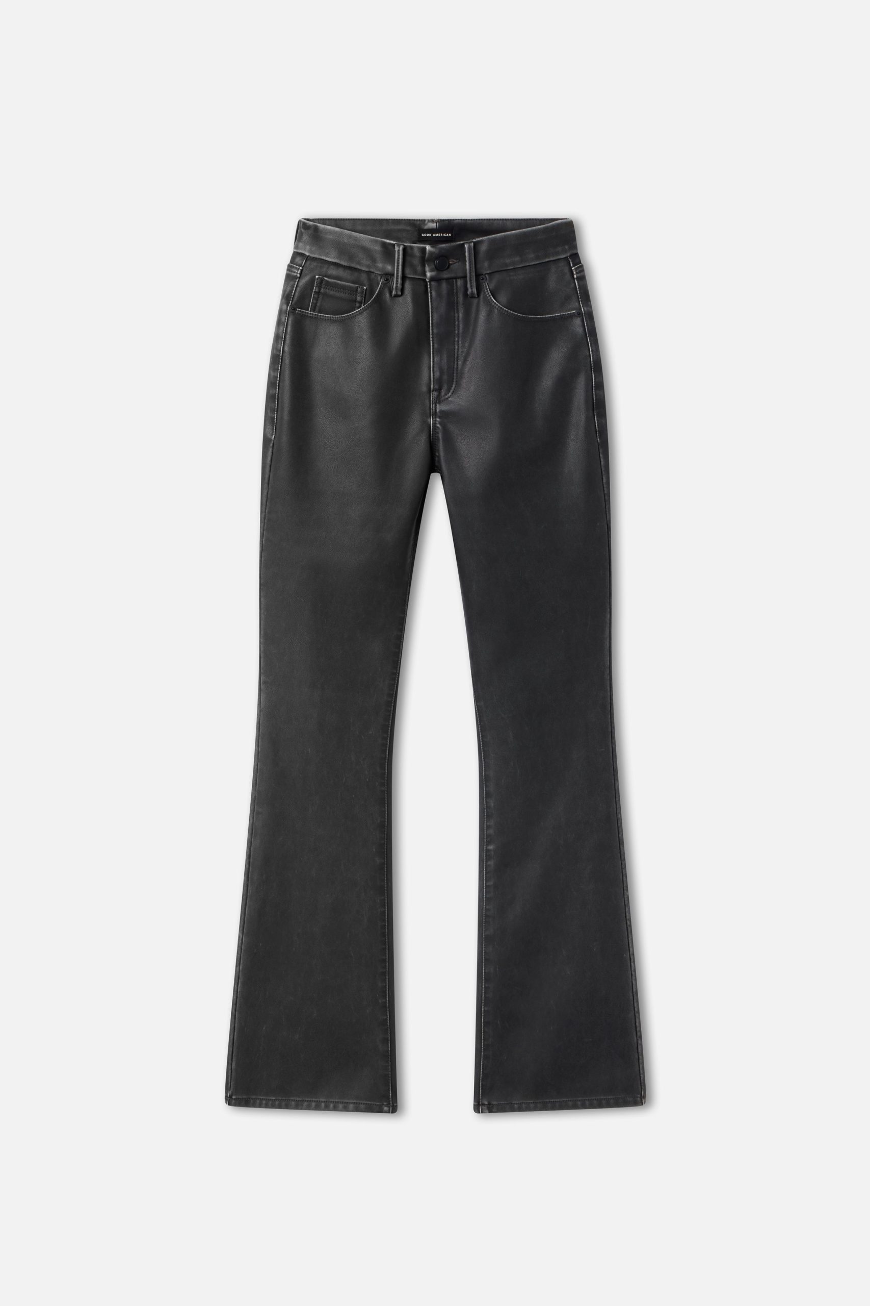 GOOD CLASSIC BOOTCUT FAUX LEATHER PANTS | BLACK001 - Image 5