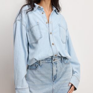 DENIM SHIRT DRESS | INDIGO795