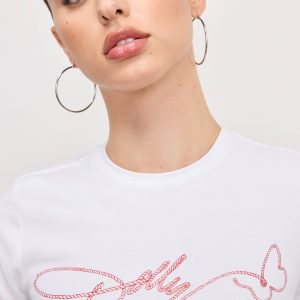 DOLLY SIGNATURE SUPER STRETCH BABY TEE | WHITE001