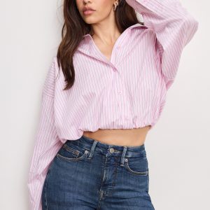 POPLIN BUBBLE SHIRT | CANDY STRIPE001